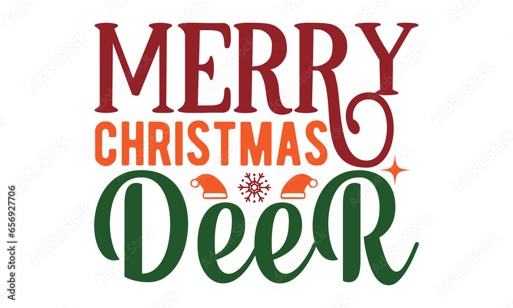 Merry Christmas Deer, t-shirt design vector file Merry Christmas Deer, t-shirt design vector file