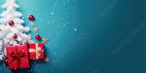 Merry Christmas and Happy New Year. Bright festive Christmas background. New Year's celebration