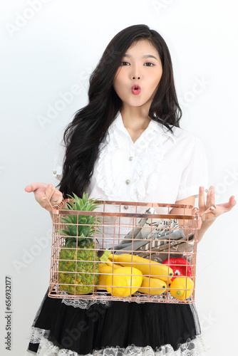 woman and her basket