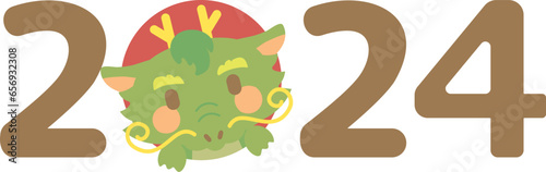 辰の年賀状素材2024