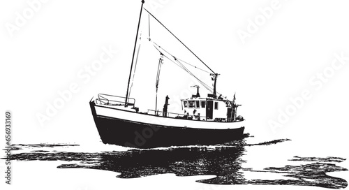 Kutter auf der Ostsee Illustration