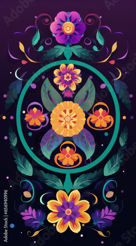 colorful mandala lotus illustration design
