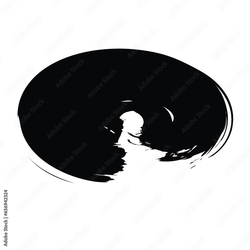 Hand Drawn Horizontal Oval line Bold Stroke Shape Abstract rounded shape Hand Drawn Horizontal Oval line Bold Stroke Shape Abstract rounded shape