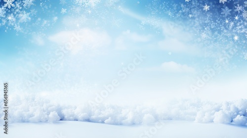 Winter wonderland: a serene and majestic illustration of christmas background with snow and trees