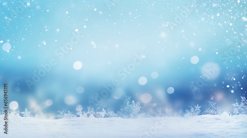Winter christmas sky with falling snow: a serene and majestic illustration of snowflakes and snowfall in vector art © hassan