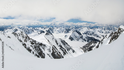 Highest Peak of Altai tavan bogd mountians photo