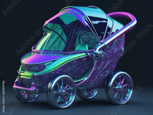 Creative Design Baby Stroller AI generated photo