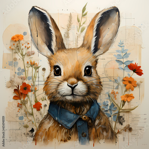 easter bunny By Generated AI photo