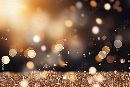 Background of golden sequins and highlights, sparkling, for the holiday, christmas. With Generative AI technology