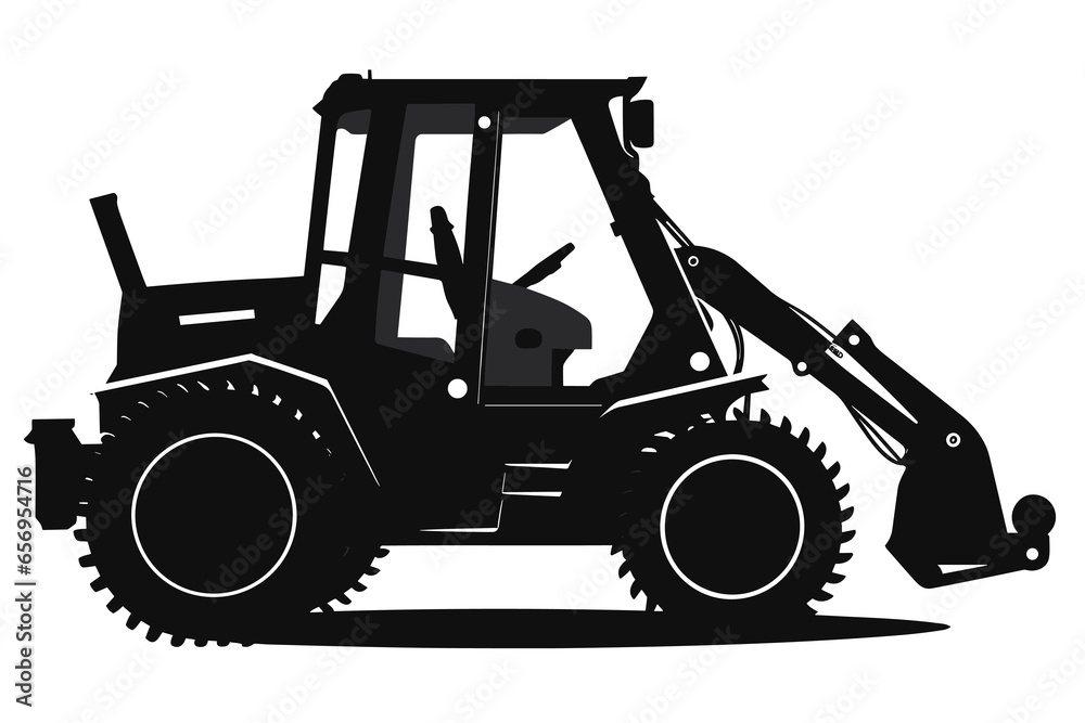 Naklejka premium Silhouette of Construction equipment