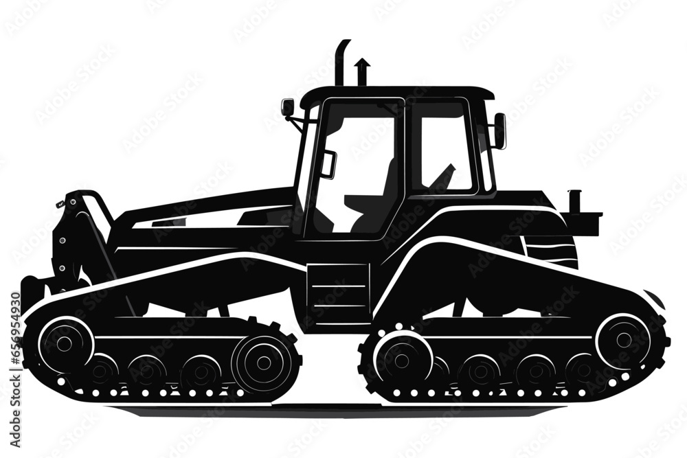 Naklejka premium Silhouette of Construction equipment