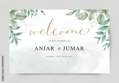 Wedding welcome sign template