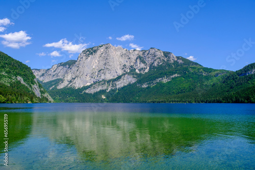 Austria, Styria, Scenic view of Lake Altaussee in summer photo