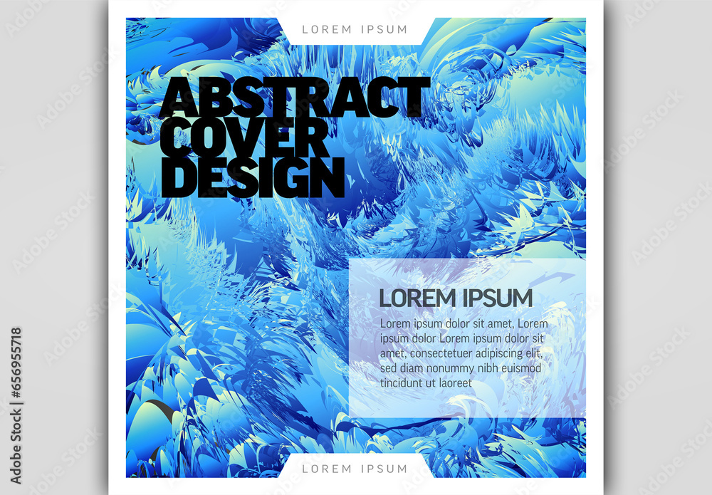 Abstract blue and green light cover banner temlate with place for your