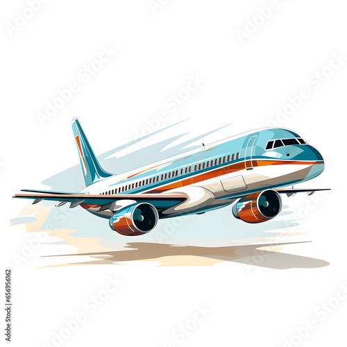 Wallpaper Mural airplane isolated on white background Torontodigital.ca