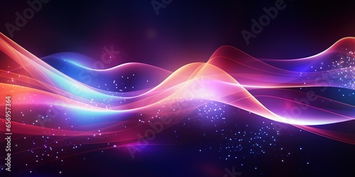 Generative AI, Abstract digital background, technology concept, neural networks, science template