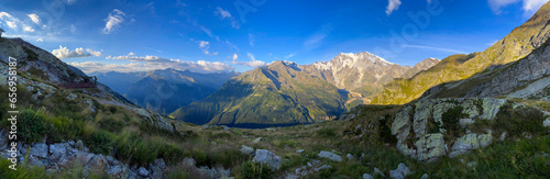 Italy,Piedmont, Panoramic view from Monte Moro
