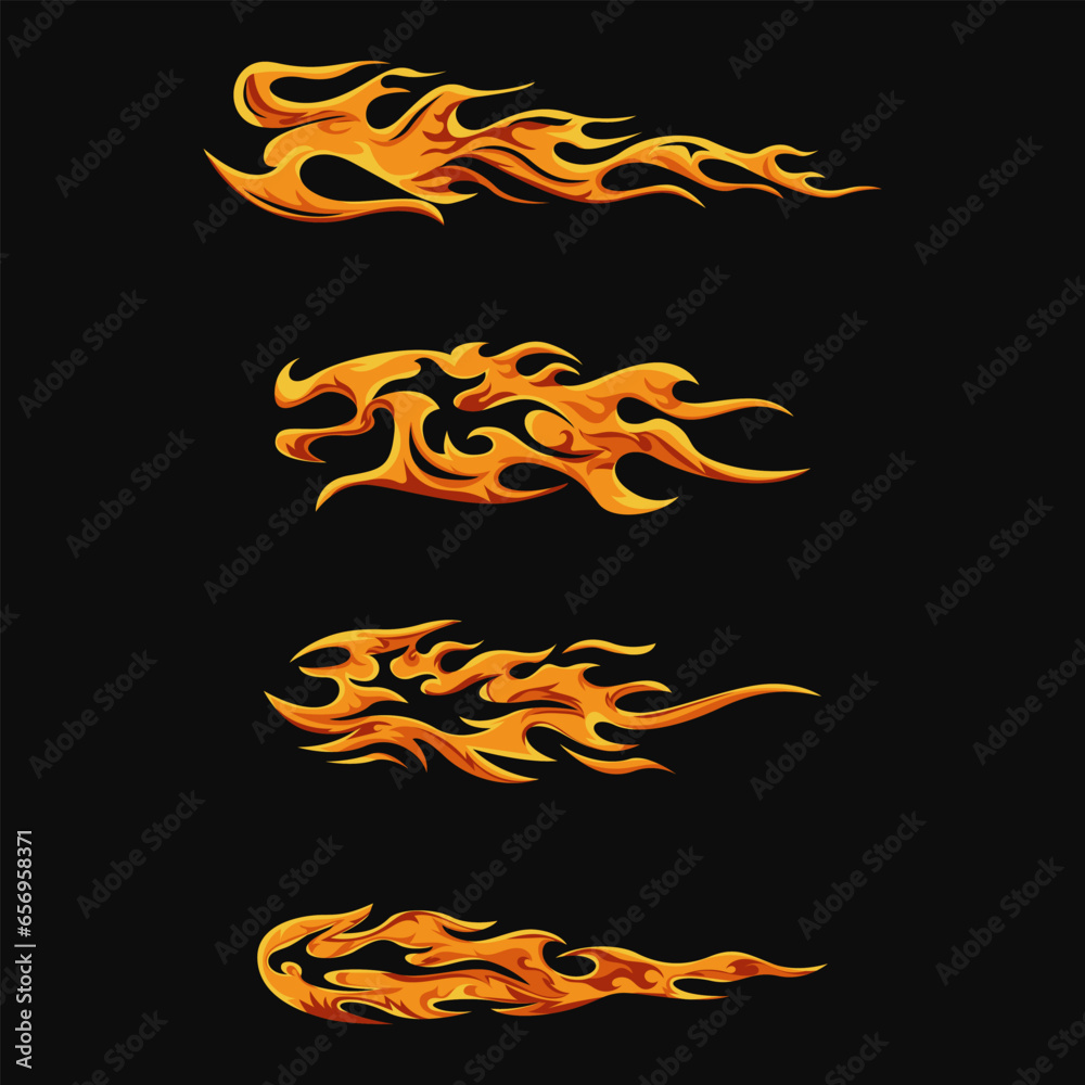 collection of hand drawn flame collection of hand drawn flame
