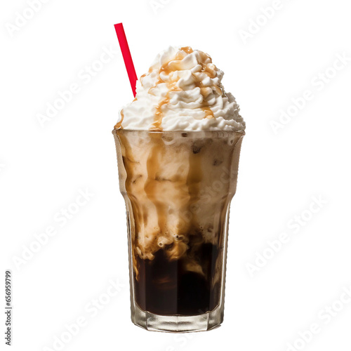 Root Beer Float, transparent background, isolated image, generative AI
