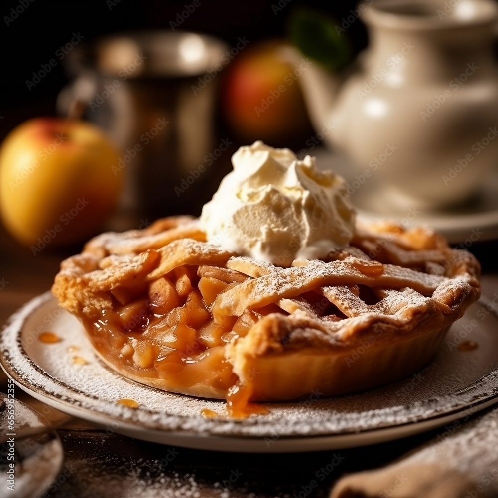 Close-up image of freshly baked apple pie Close-up image of freshly baked apple pie