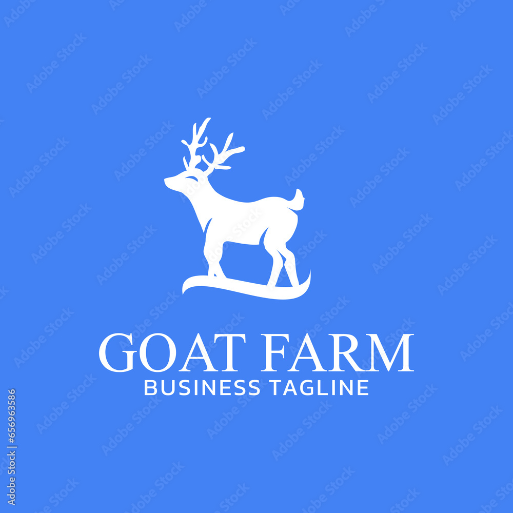 logo goat minimalist logo, vector illustration