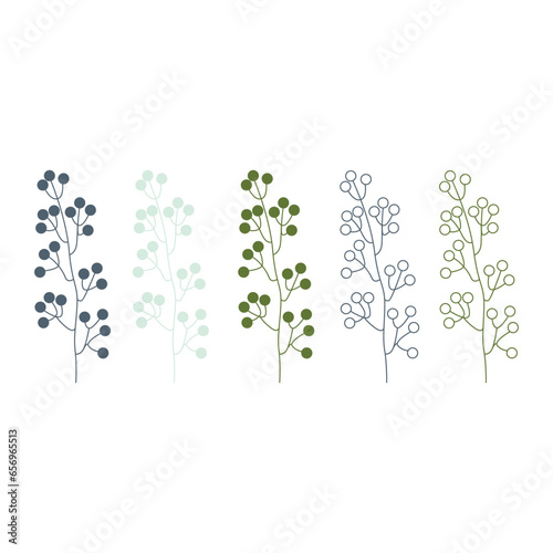Abstract Seaweed Shape Aesthetic Element Vector Illustration