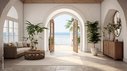 Mediterranean coastal style interior design of modern interior © Anas
