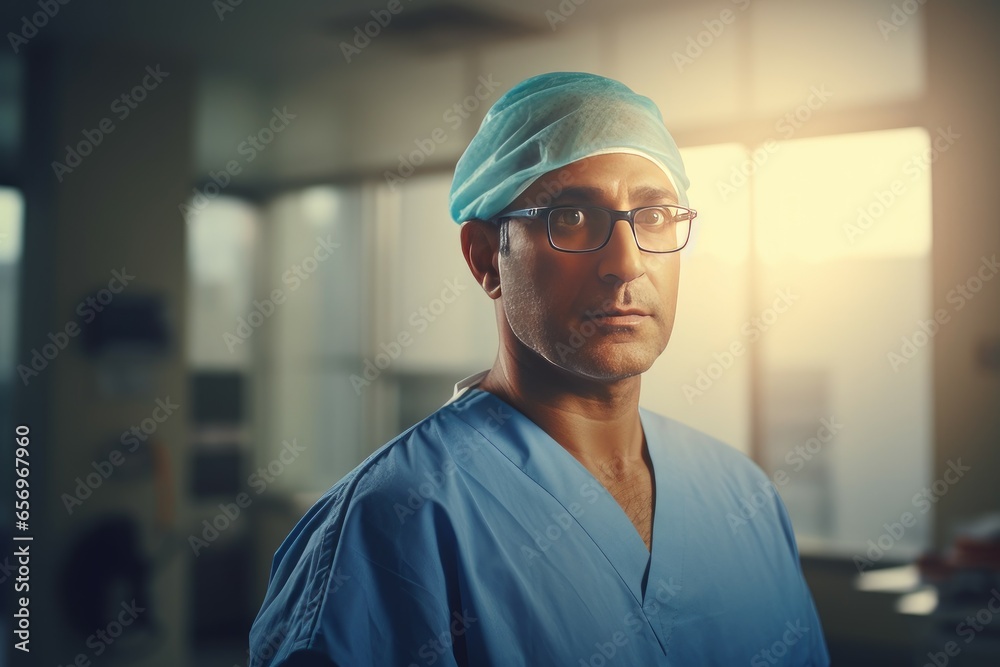 Surgeon doctor. Face uniform people. Generate Ai Surgeon doctor. Face uniform people. Generate Ai