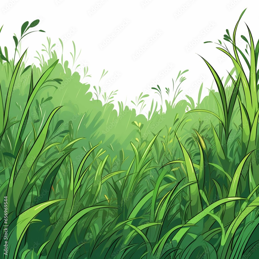 Green grass isolated on white Green grass isolated on white