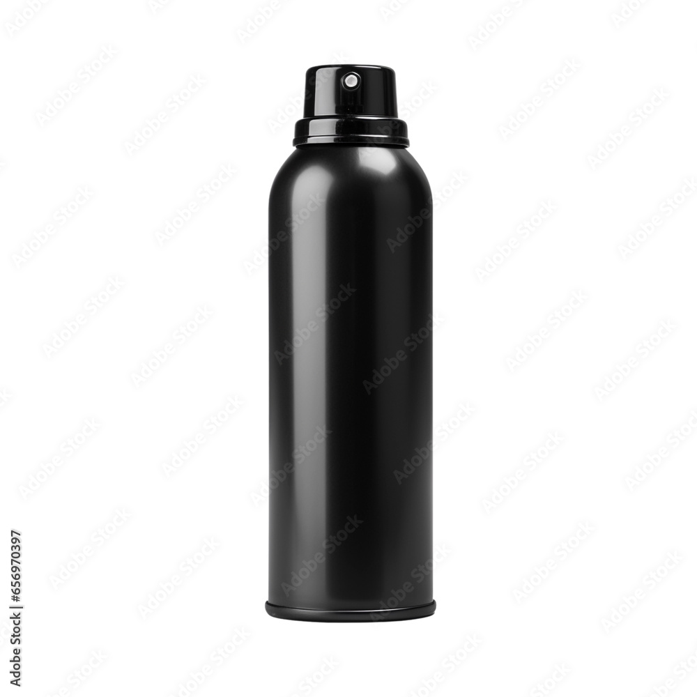 Black aerosol sprayer isolated transparent, Generative AI Black aerosol sprayer isolated transparent, Generative AI
