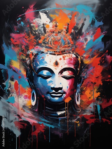creative poster for Buddha Purnima with nice and creative design illustration.