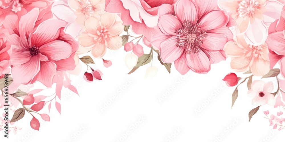 Floral abstract background, generative ai
