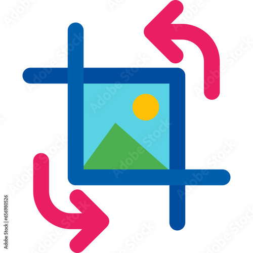 Crop and rotate Icon