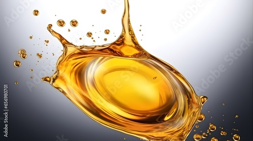 Cosmetic oil or Cosmetic Essence Liquid on a white background,