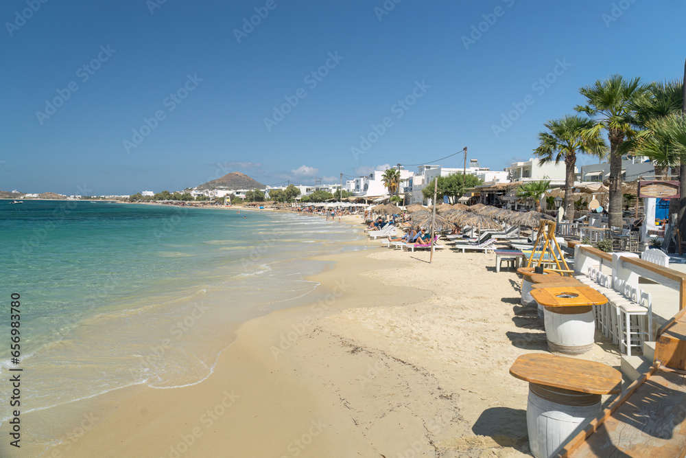 Obraz premium The beach at Agia Anna near Agia Prokopios on the island of Naxos Greece