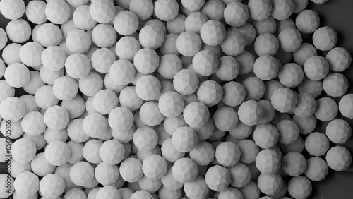 close up of 3d spheres made in blender