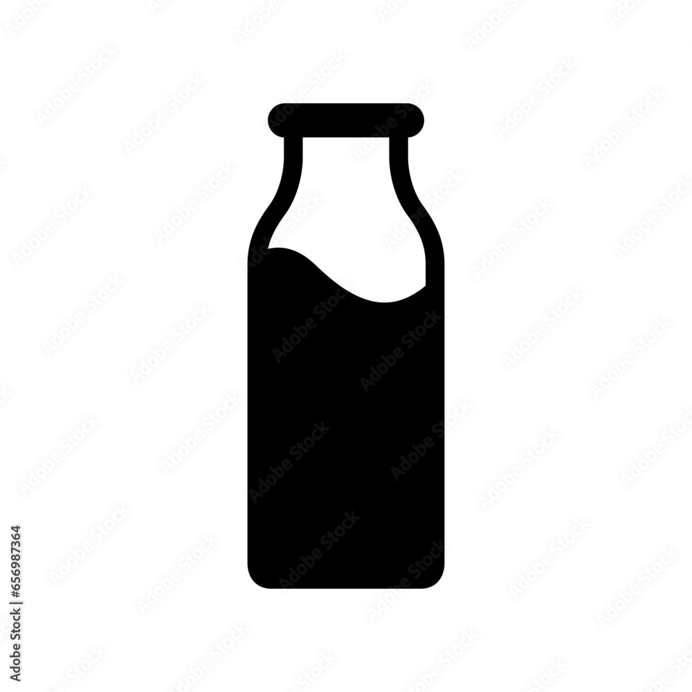 Milk Bottle Flat Icon Isolated Vector Illustration Milk Bottle Flat Icon Isolated Vector Illustration