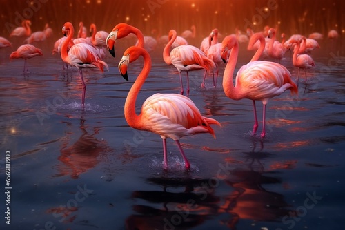 Flamingos are spread everywhere using innovative techniques. Generative AI © Zosia