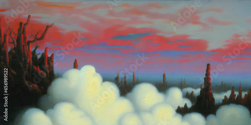 Nature landscape. Digital i...