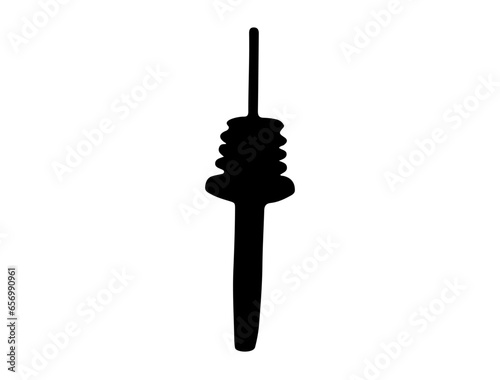 Pourer silhouette vector art white background