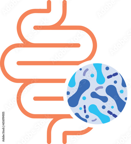 Intestines with a sign of good bacterial flora.