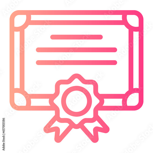 certificate gradient icon