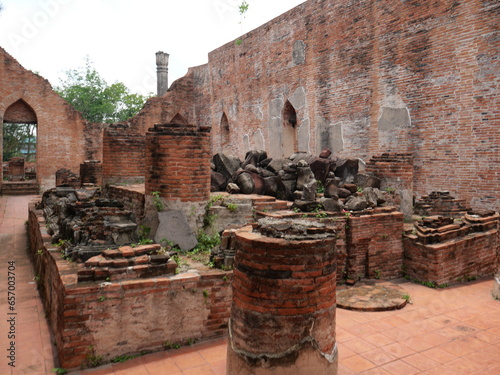 Ruins at Wat Kudi Dao, Ayutthaya, Thailand photo