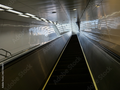 Escalator at subway station