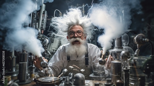 Crazy Scientist in a Lab photo