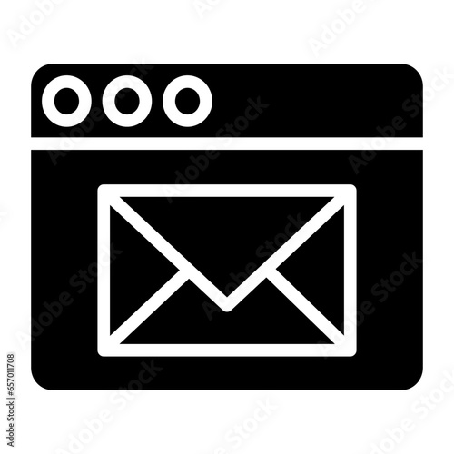 Solid  Email browser icon