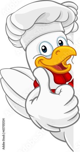 A chef chicken rooster cock...
