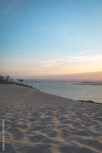 The Dune of Pilat in the Arcachon Bay  France. Calm and relaxation in the dunes