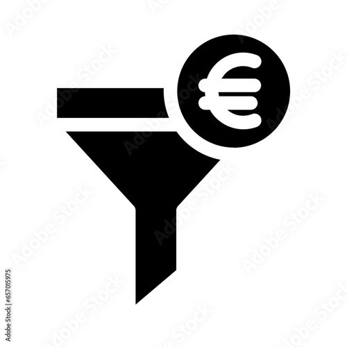Solid Euro Funnel icon