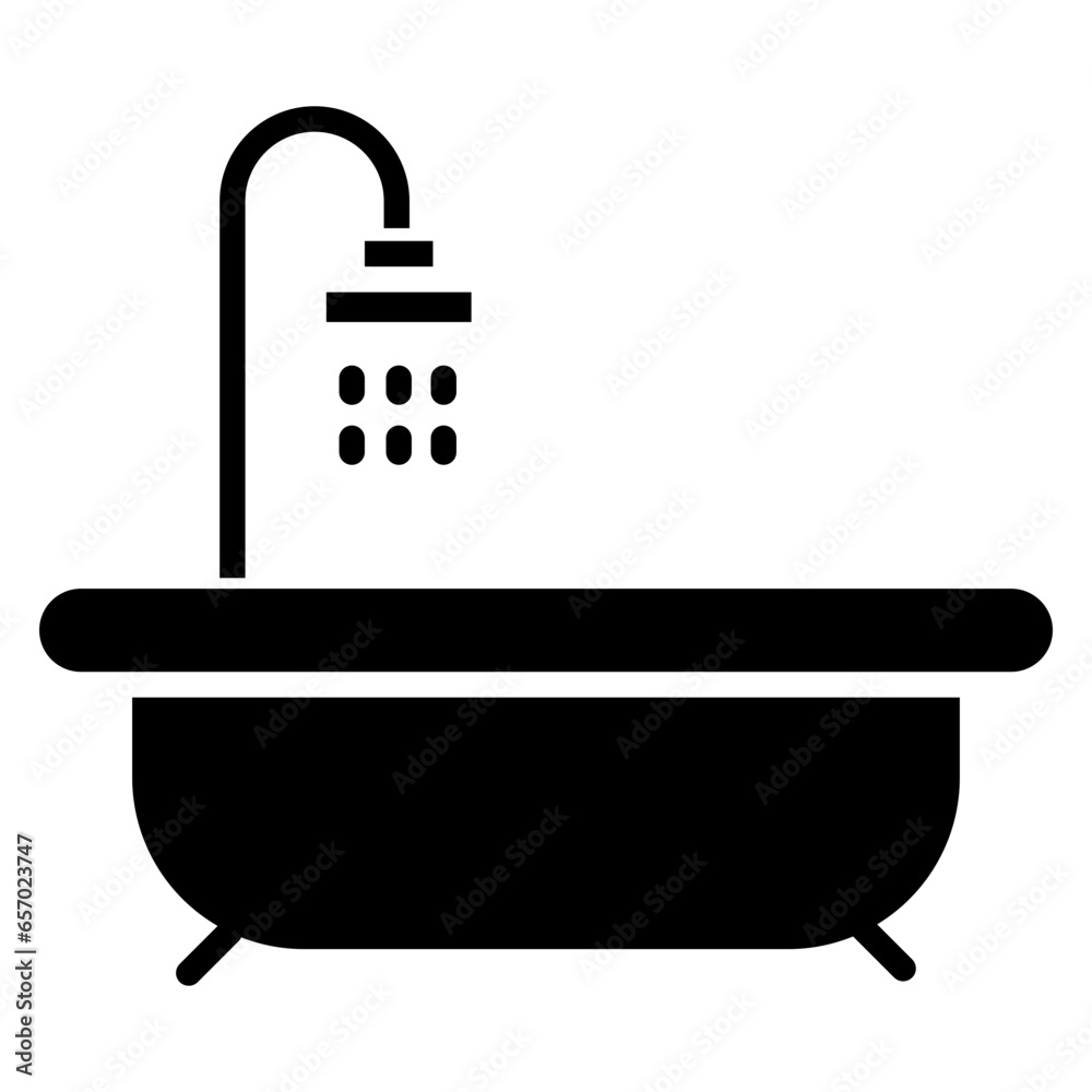 Solid Bathroom tub icon Solid Bathroom tub icon